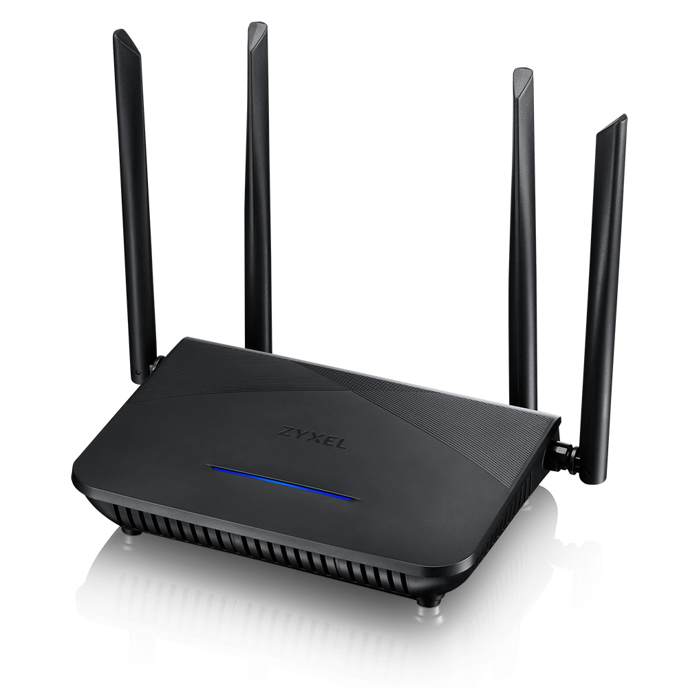 

Wi-Fi роутер ZYXEL NBG7510, 802.11a/b/g/n/ac/ad/ax, 2.4 / 5 ГГц, до 1.8 Гбит/с, LAN 3x1 Гбит/с, WAN 1x1 Гбит/с, внешних антенн: 4 (NBG7510-EU0101F), NBG7510