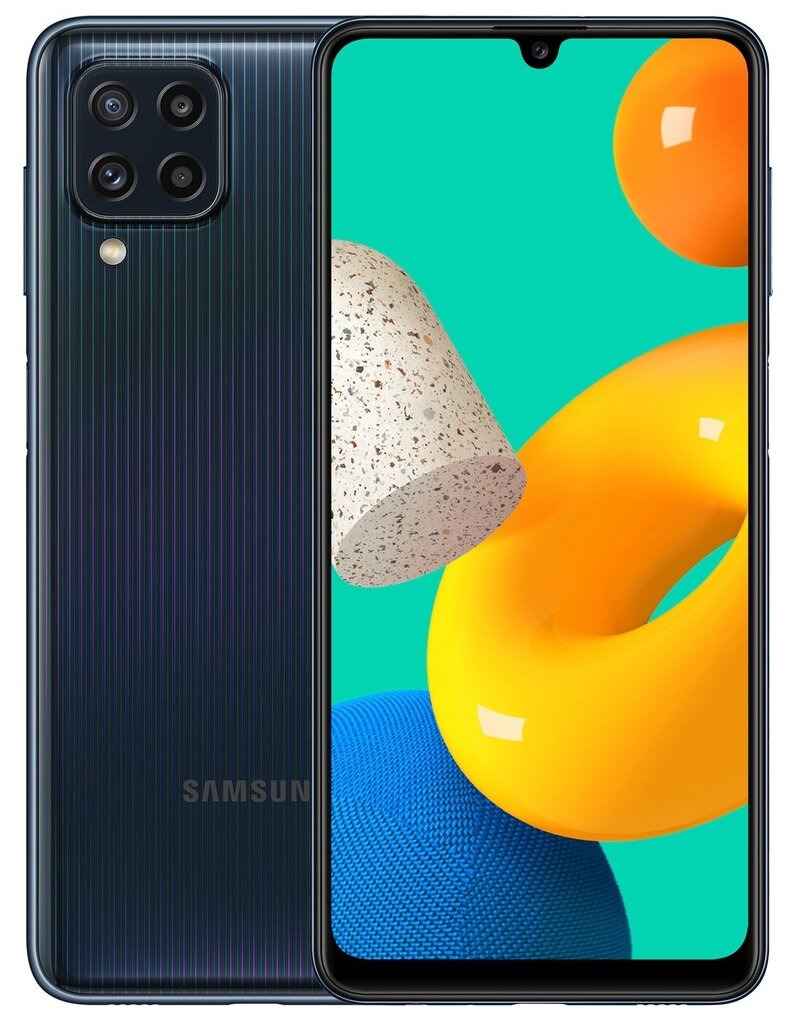 

Смартфон Samsung Galaxy M32, 6.4" 1080x2400 Super AMOLED, MediaTek Helio G80, 6Gb RAM, 128Gb, 3G/4G, NFC, Wi-Fi, BT, 4xCam, 2-Sim, 5000mAh, USB Type-C, Android 11, черный (SM-M325FZKGCAU), Galaxy M32