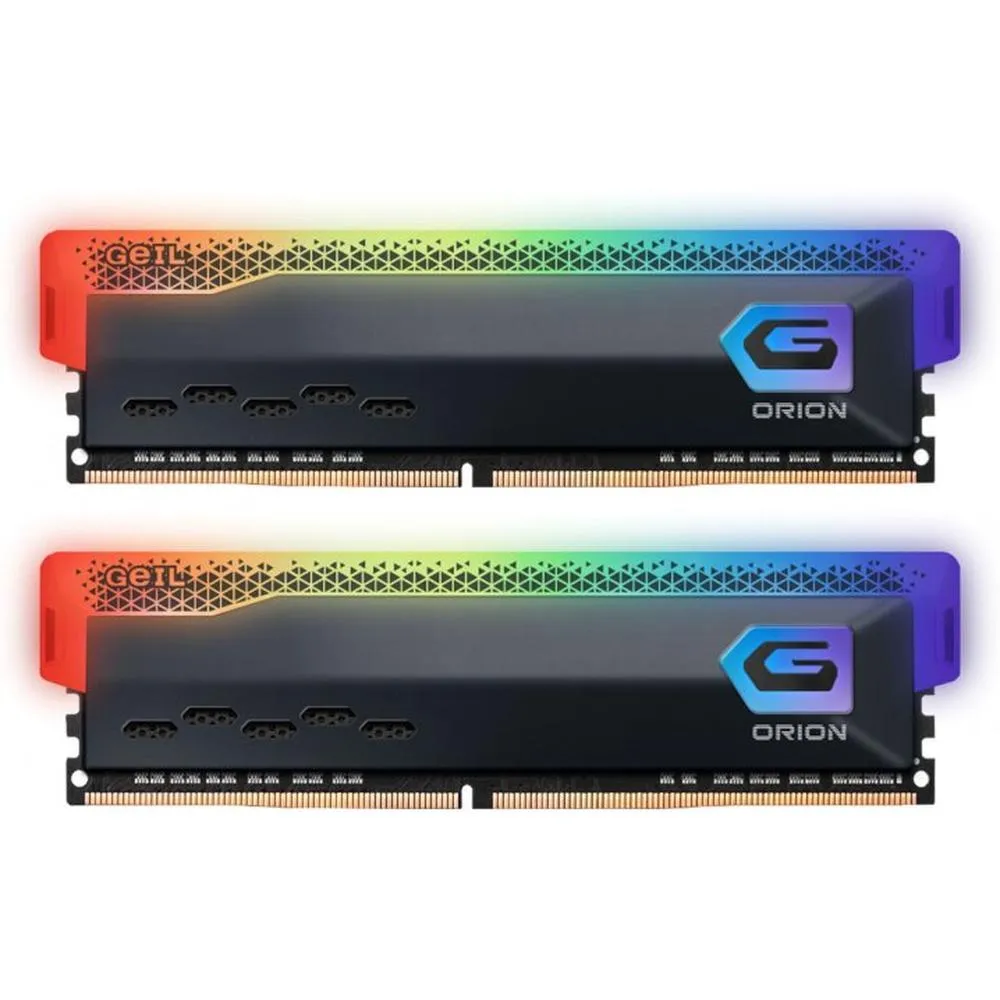 

Комплект памяти DDR4 DIMM 32Gb (2x16Gb), 3600MHz, CL18, 1.35V Geil Orion RGB (GOSG432GB3600C18BDC), GOSG432GB3600C18BDC