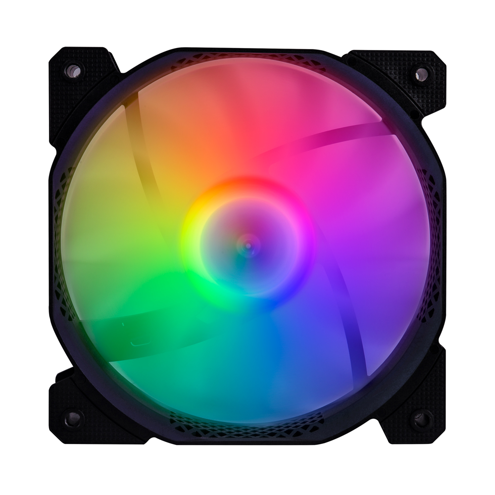 Вентилятор 1STPLAYER F1-PLUS Black, 140мм, 1000rpm, 23.5 дБ, 3-pin, 1шт, RGB (F1-PLUS-BK) - фото 1
