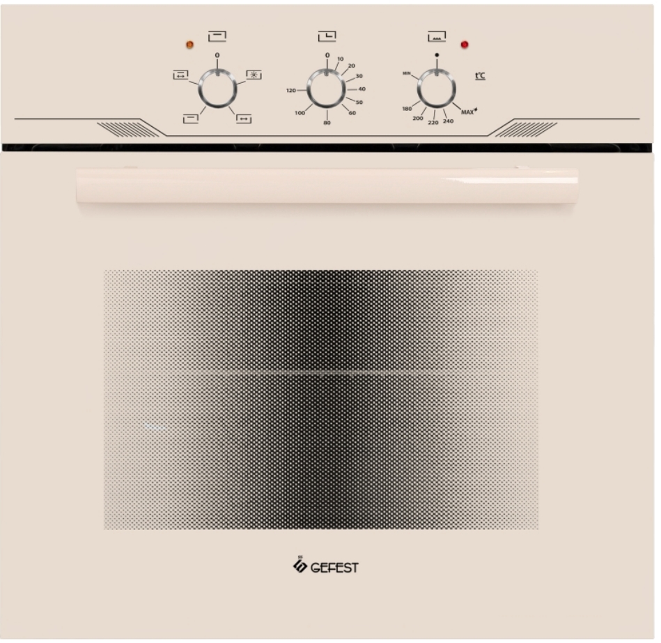 Гефест духовой шкаф электрический встраиваемый бежевый