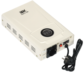 Стабилизатор напряжения IEC SLIM 0,5кВА, 500 Вт, EURO, белый (IVS22-1-D05-09)