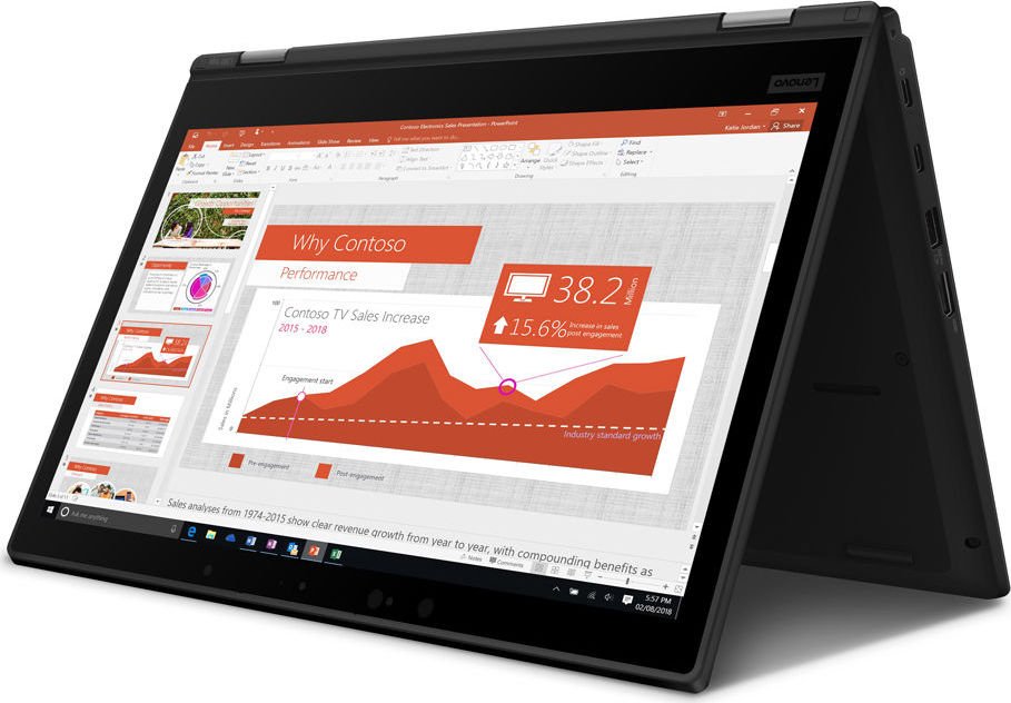 

Ноутбук Lenovo ThinkPad L390 Yoga G1 13.3" IPS 1920x1080 Touch, Intel Core i5 8265U 1.6 ГГц, 8Gb RAM, 256Gb SSD, без OC, черный (20NT000XMB/1), L390 Yoga