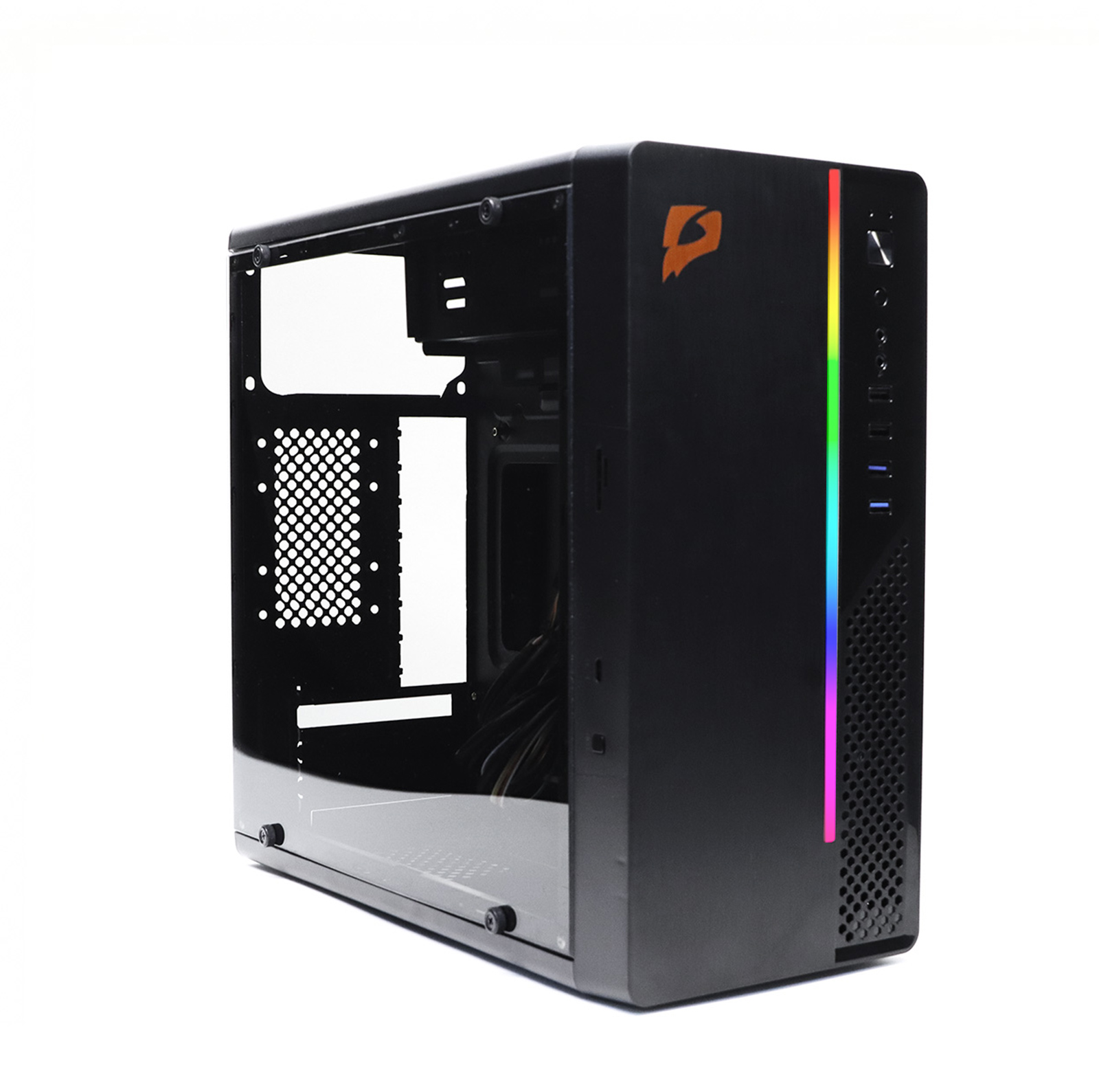 

Корпус e2e4 Gaming GCCM-03, mATX, Mini-Tower, 2xUSB 3.0, черный, Без БП (OT-GCCM-03-B-RGB) новый, не использовался, потертости на лицевой панели, GCCM-03