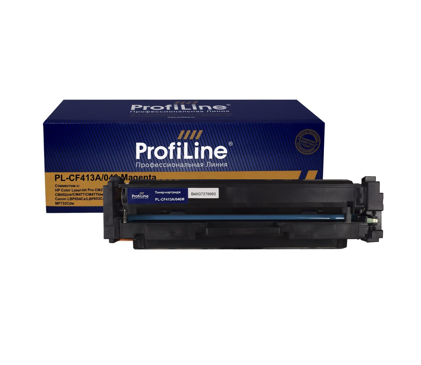 

Картридж лазерный ProfiLine PL-CF413A/046/PL_CF413A/046_M (№410A/CF413A/046), пурпурный, 2300 страниц, совместимый для CLJ Pro CM377/CM377dw/CM452/CM452dn/CM452nw/CM477/CM477fdw/CM477fdw/CM477fnw/Canon LBP654Cx/LBP653Cdw/MF735Cx/MF734Cdw/MF732Cdw без чипа