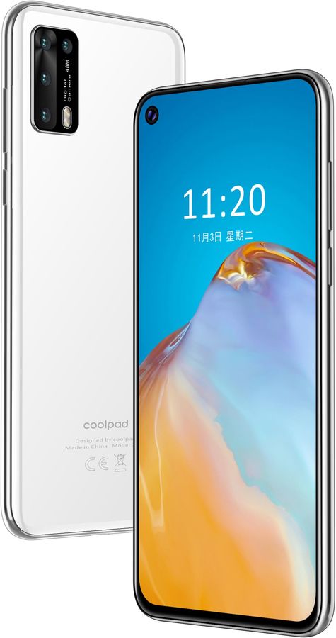 

Смартфон Ark CoolPad Cool S, 6.53" 1080x2340 IPS, MediaTek Helio P60, 4Gb RAM, 128Gb, 3G/4G, Wi-Fi, BT, Cam, 2-Sim, Micro-USB, Android 11, белый (COOLPAD COOL S), CoolPad Cool S