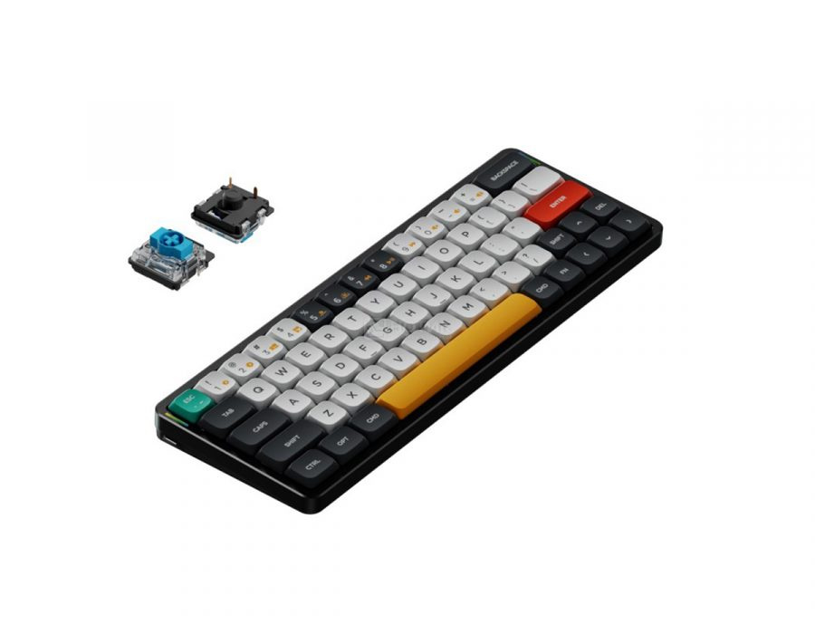 

Клавиатура беспроводная Nuphy AIR60, механическая, Low Profile Gateron - Blue Switch, подсветка, Bluetooth/Радиоканал, черный (AIR60-SG2-F), AIR60
