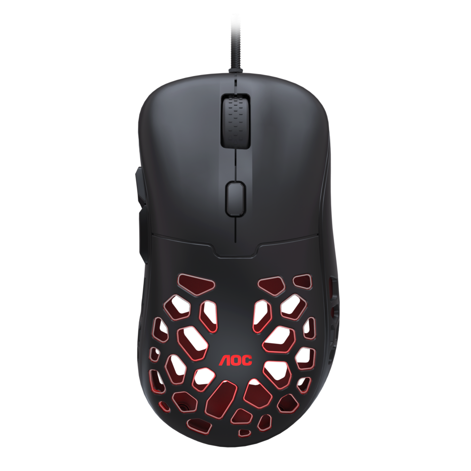 

Мышь проводная AOC GM510B, 16000dpi, оптическая светодиодная, USB, черный (GM510B), GM510B
