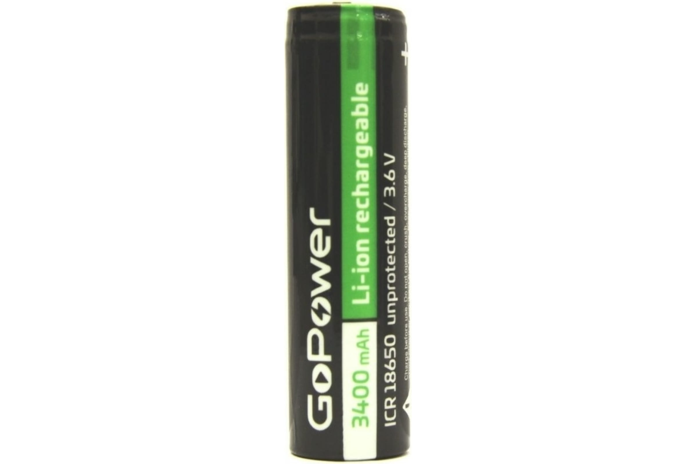 Аккумулятор GoPower, 18650 (168A), 3.4 А·ч, 1 шт