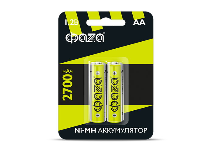 

Аккумулятор ФАZА HR6, AA, 1.2V 2700mAh, 2шт. (5003002), HR6