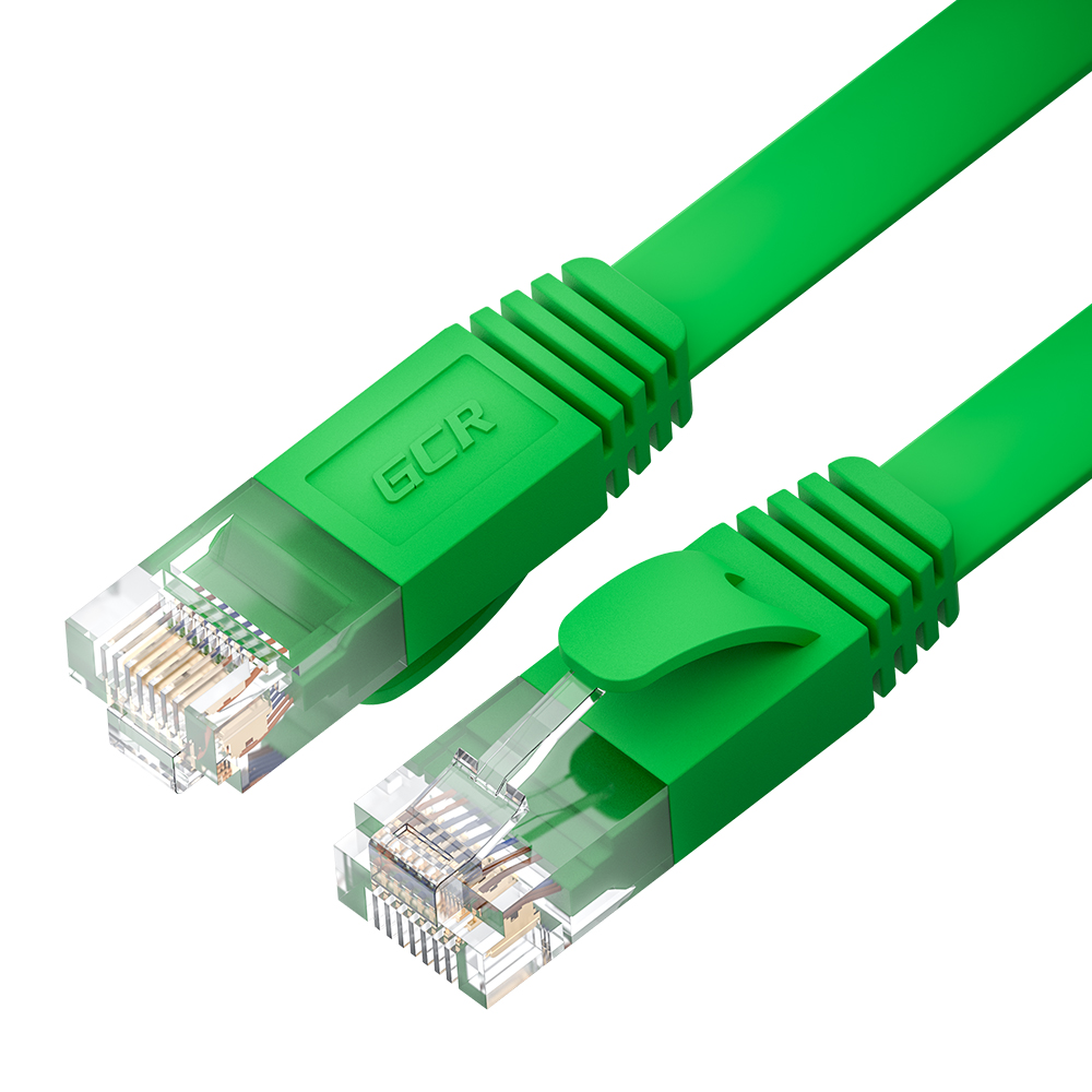 

Патч-корд UTP кат.6, 0.15м, RJ45-RJ45, зеленый, CU, плоский, GCR GCR-LNC65 (GCR-52280), GCR-LNC65