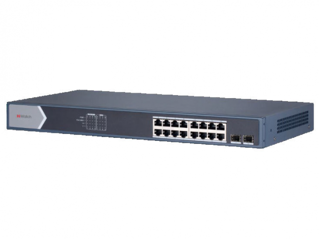 

Коммутатор HiWatch DS-S1816GP, кол-во портов: 16x1 Гбит/с, кол-во SFP/uplink: SFP 2x1 Гбит/с, PoE: 16x30Вт (макс. 125Вт) (DS-S1816GP), DS-S1816GP