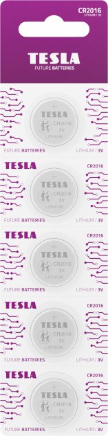 

Батарея TESLA CR2016, 3V, 5шт. (8594183397368)