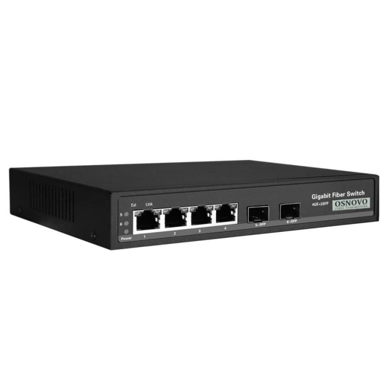 Коммутатор OSNOVO SW-7042, кол-во портов: 4x1 Гбит/с, SFP 2x1 Гбит/с (SW-7042)