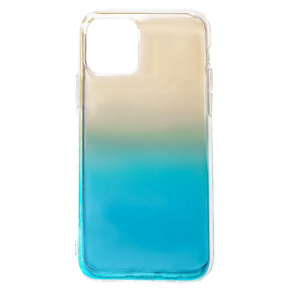 Чехол-накладка EVA для смартфона Apple iPhone 11, TPU, прозрачный/голубой (7136/11-TRBL)