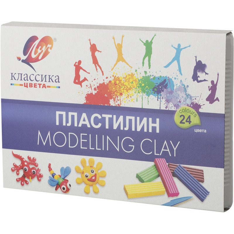 Пластилин ЛУЧ Классика, 24, 480г (28С 1642-08)