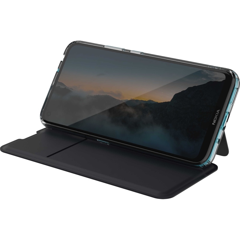 

Чехол-книжка G-Case для смартфона Nokia 5.4, искусственная кожа, полиуретан, прозрачный черный (NOK-54-FLIP)