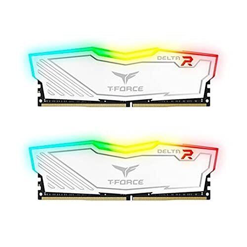 Комплект памяти DDR4 DIMM 32Gb (2x16Gb), 3200MHz, CL16, 1.35 В, Team Group, T-Force Delta RGB White (TF4D432G3200HC16FDC01)