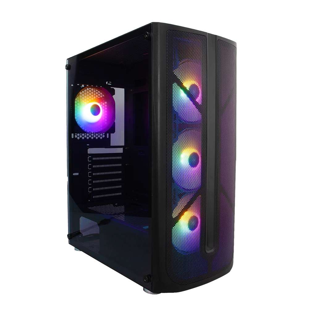 Корпус 1STPLAYER FIREBASE X4, ATX, Midi-Tower, USB 3.0, черный, без БП (X4-BK-4F1)