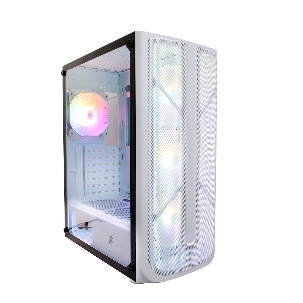 

Корпус 1STPLAYER FIREBASE X4, ATX, Midi-Tower, USB 3.0, белый, без БП (X4-WH-4F1-W), FIREBASE X4