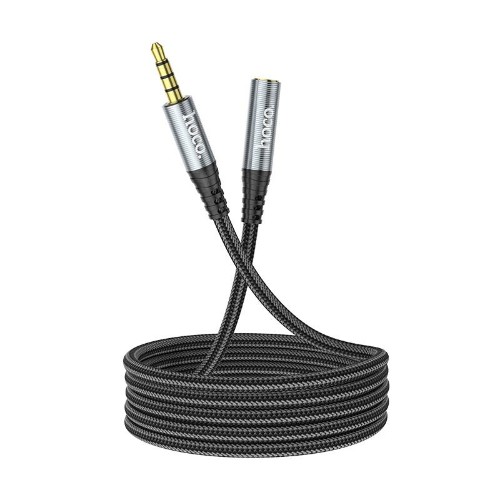 

Кабель Jack 3.5mm(M)-Jack 3.5mm(F), 2м, серый HOCO (UPA20)
