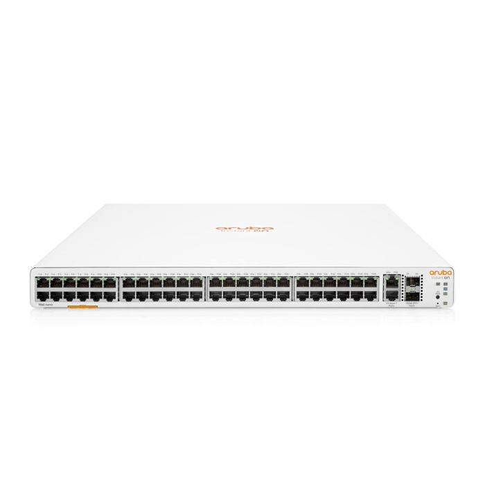 

Коммутатор HPE Aruba Instant On 1960, управляемый, кол-во портов: 48x1 Гбит/с, SFP+ 2x10 Гбит/с, кол-во SFP/uplink: RJ-45 2x10 Гбит/с, установка в стойку (JL808A), Aruba Instant On 1960