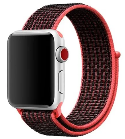 

Ремешок EVA для Apple Watch, 38-40 мм, нейлон, красный/черный (AVA009BR)