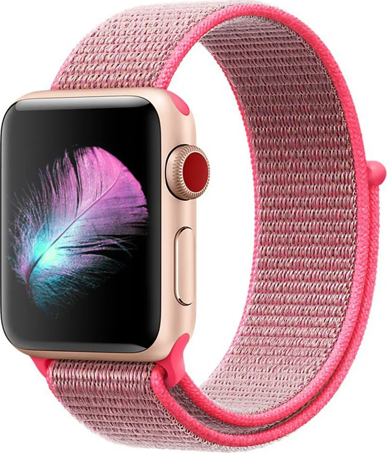 

Ремешок EVA для Apple Watch, 38-40 мм, нейлон, малиновый (AVA009HP)