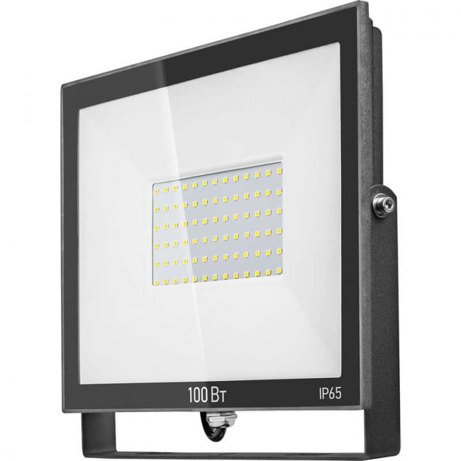 Прожектор светодиодный ОНЛАЙТ OFL-100-6K-BL-IP65-LED, 100Вт, 8000лм, 6000К, IP65, черный (61948)
