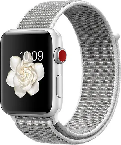 

Ремешок EVA для Apple Watch, 42-44 мм, нейлон, серый/белый (AWA009WS)
