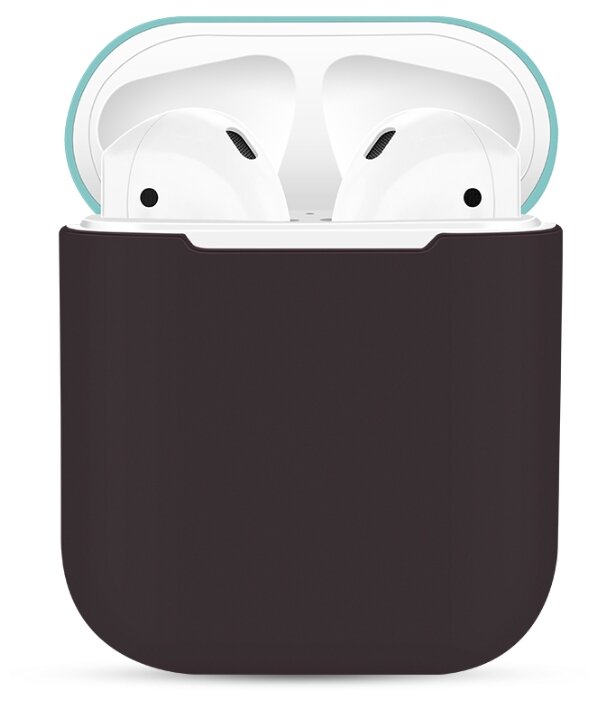 Чехол EVA для Apple AirPods/AirPods 2, коричневый/бирюзовый (CBAP03BRTQ)