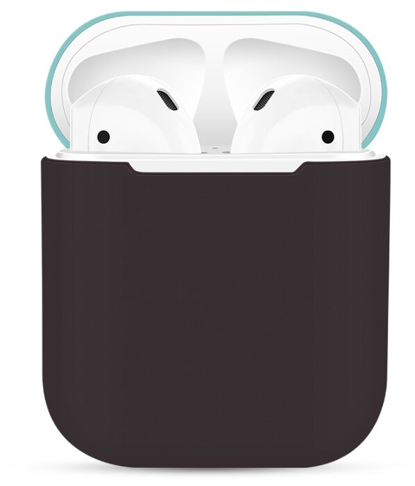 

Чехол EVA для Apple AirPods/AirPods 2, коричневый/бирюзовый (CBAP03BRTQ), -