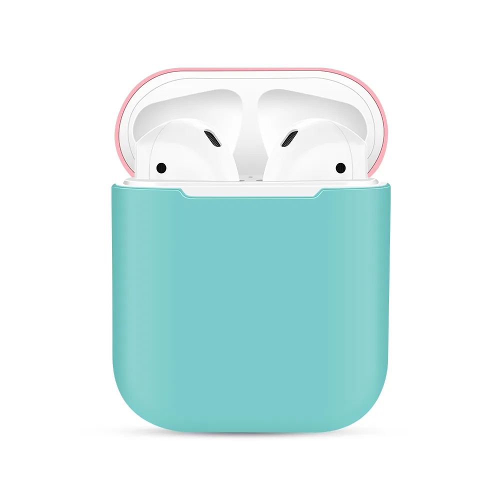 Чехол EVA для Apple AirPods/AirPods 2, бирюзовый/розовый