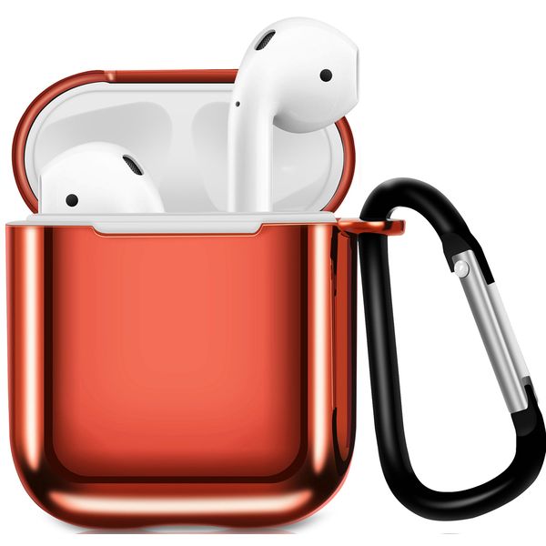 

Чехол EVA, с карабином для Apple AirPods/AirPods 2, красный (CBAP07R), -