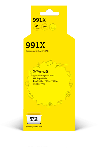 

Картридж струйный T2 IC-HM0J98AE (999X/M0J94AE), желтый, совместимый, 16000 страниц, 550 мл, для HP HP PageWide Pro 750dw/755dn/755dw/772dw/777