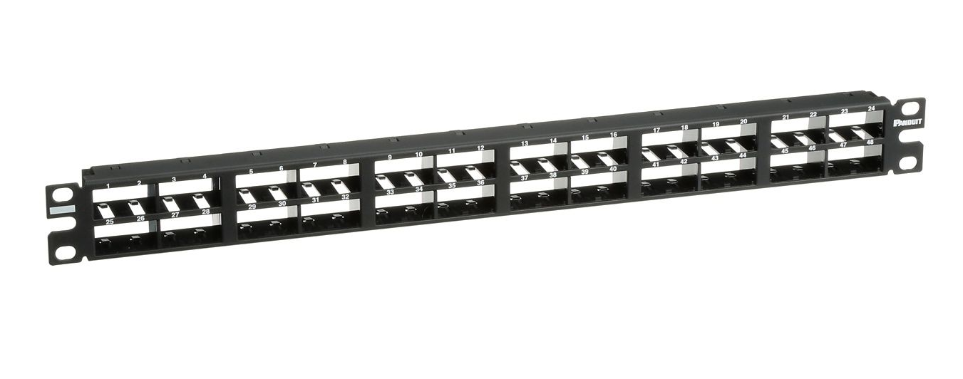 

Патч-панель в шкаф 19" 1U, порты: 48, 0, PANDUIT (CPP48HDWBLY), 0
