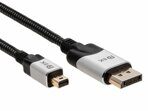 

Кабель-переходник (адаптер) Mini DisplayPort(20M)-DisplayPort(20M) 1.4V 4K, 8K, экранированный, 1.5 м, черный VCOM (CG685-1.5M)