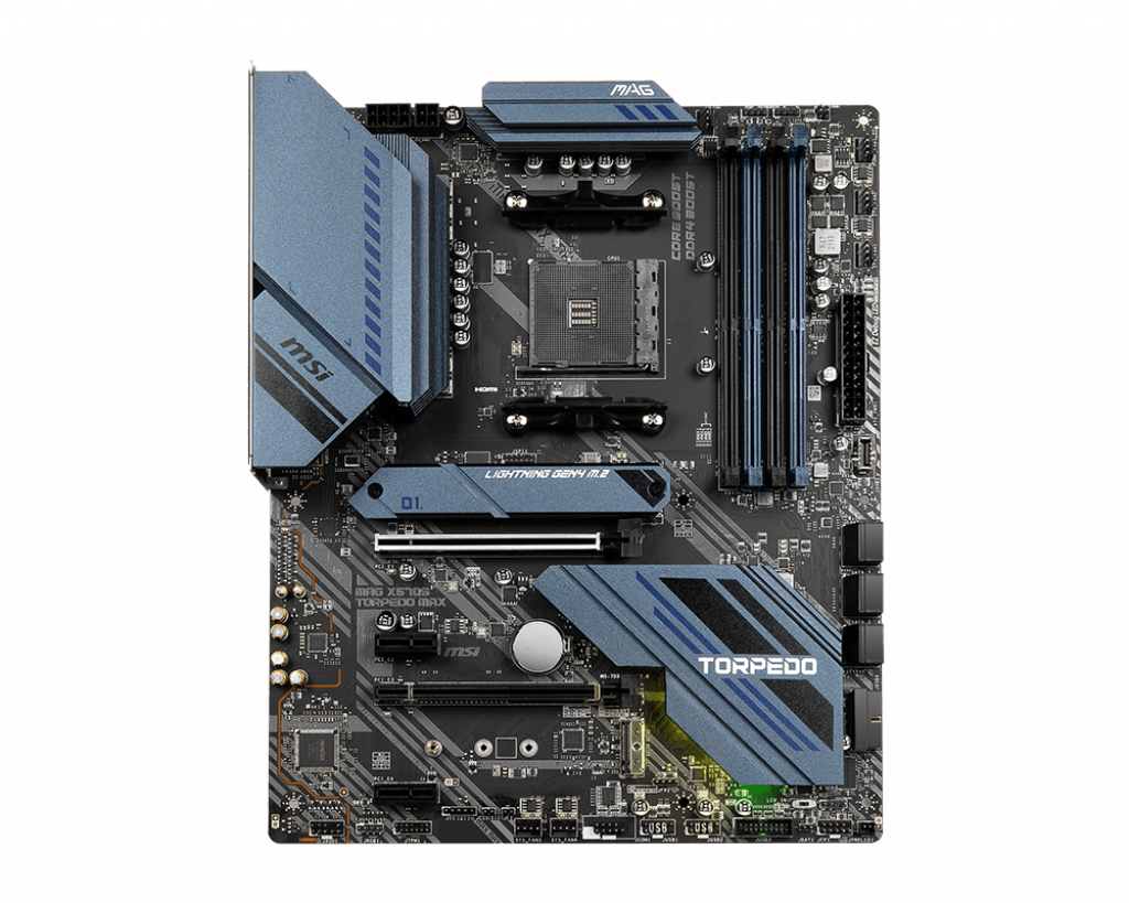 

Материнская плата MSI MAG X570S TORPEDO MAX, SocketAM4, AMD X570, 4xDDR4, 2PCI-Ex16, 6SATA3, 7.1-ch, 2.5GLAN, 9 USB 3.2, 2 USB Type-C, HDMI, ATX, Retail, MAG X570S TORPEDO MAX