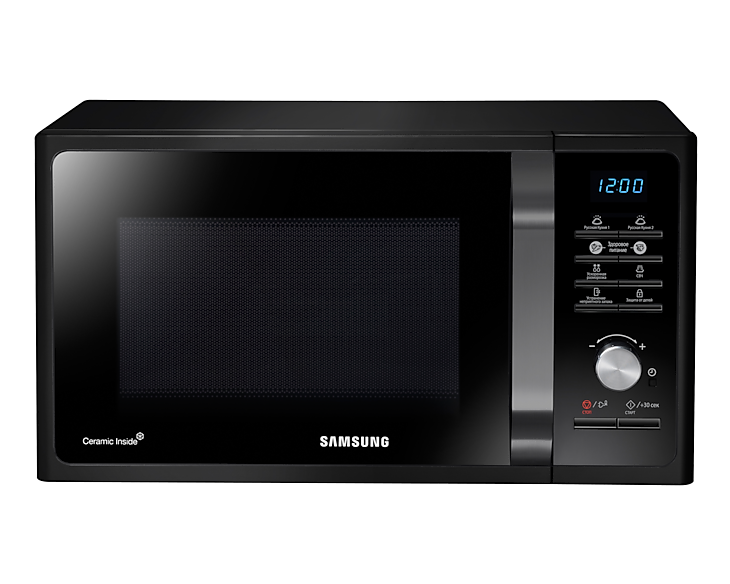 

Микроволновая печь Samsung MS23F302TAK/BW 23 л, 800 Вт, черный (MS23F302TAK/BW), MS23F302TAK/BW