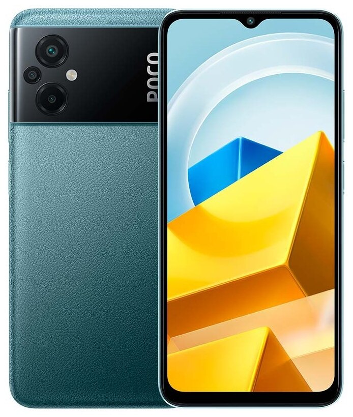 

Смартфон POCO M5, 6.58" 1080x2408 IPS, MediaTek Helio G99, 4Gb RAM, 64Gb, 3G/4G, NFC, Wi-Fi, BT, 3xCam, 2-Sim, 5000 мА⋅ч, USB Type-C, Android 12, зеленый (42494), POCO M5