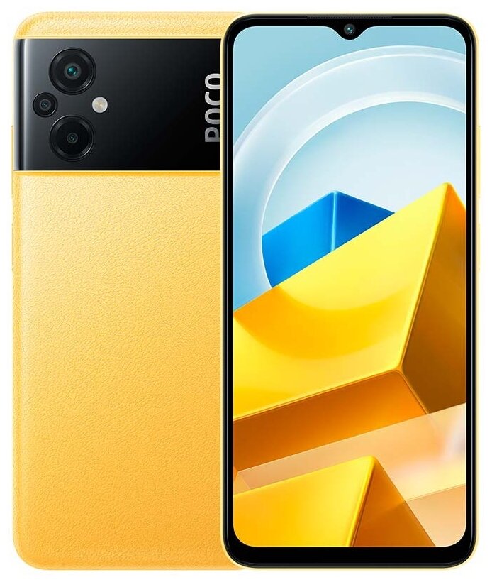 

Смартфон Xiaomi POCO M5, 6.58" 1080x2408 IPS, MediaTek Helio G99, 4Gb RAM, 128Gb, 3G/4G, NFC, Wi-Fi, BT, 3xCam, 2-Sim, 5000 мА⋅ч, USB Type-C, Android 12, желтый (X43410), POCO M5