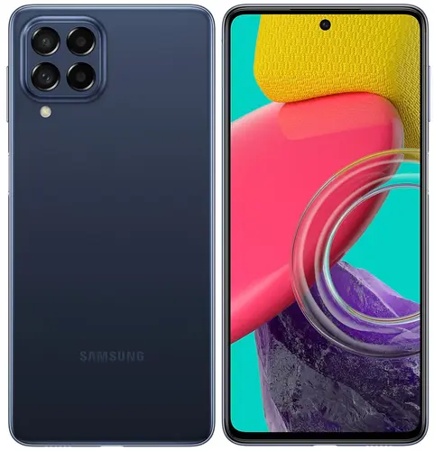 

Смартфон Samsung Galaxy M53, 6.7" 1080x2400 Super AMOLED Plus, MediaTek Dimensity 900, 8Gb RAM, 128Gb, 3G/4G/5G, NFC, Wi-Fi, BT, 4xCam, 2-Sim, 5000mAh, USB Type-C, Android 12, синий (SM-M536BZBGMEA), Galaxy M53