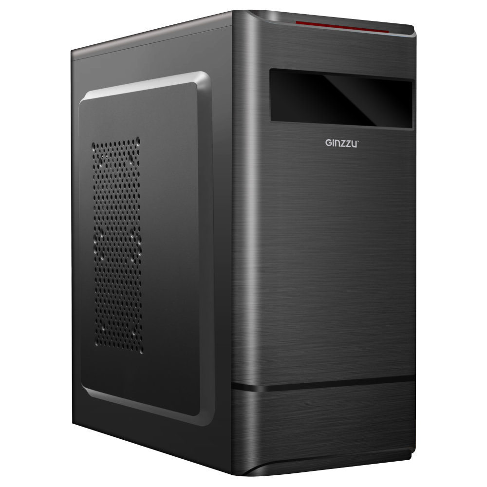 

Корпус Ginzzu E180 FAN 12СМ, ATX, Midi-Tower, USB 3.0, черный, Без БП (17145), E180 FAN 12СМ