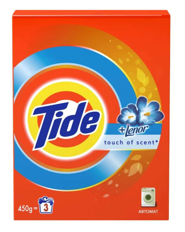

Стиральный порошок TIDE Аромат Ленор, автомат, 450г, Порошок (81684380), Аромат Ленор