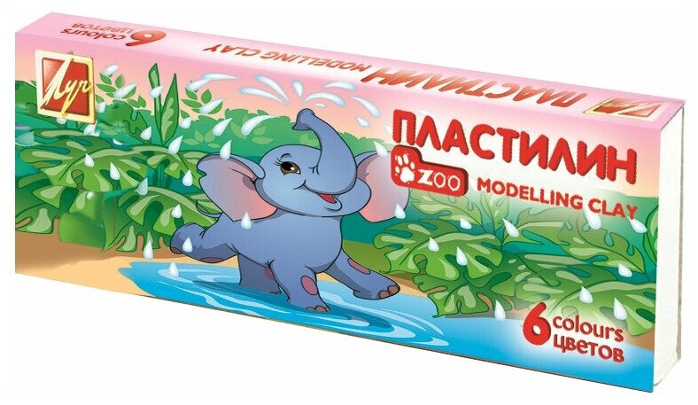 

Пластилин 06цв 081гр Луч ZOO (19С1271-08) [1787]