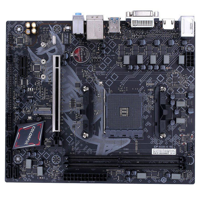 

Материнская плата Colorful BATTLE-AX B550M-HD PRO V14, SocketAM4, AMD B550, 2xDDR4, PCI-Ex16, 4SATA3, 5.1-ch, GLAN, 6 USB 3.2, VGA, DVI, HDMI, mATX, Retail, BATTLE-AX B550M-HD PRO V14