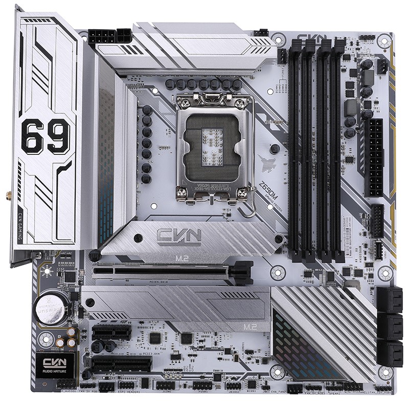 

Материнская плата Colorful CVN Z690M GAMING FROZEN V20, Socket1700, Intel Z690, 4xDDR4, PCI-Ex16, 6SATA3, 7.1-ch, 1х2,5 Гбит/с, 5 USB 3.2, 1 USB Type-C, HDMI, DP, mATX, Retail, CVN Z690M GAMING FROZEN V20