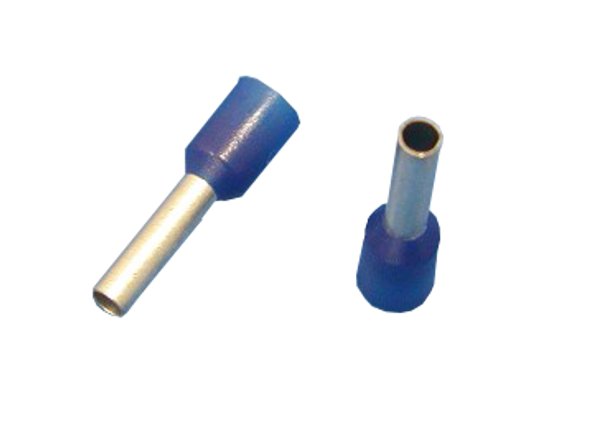 Наконечник НШВИ штыревой втулочный изолированный, 2.5 мм², под опрессовку, синий, 100 шт., Netko Optima (E2510)