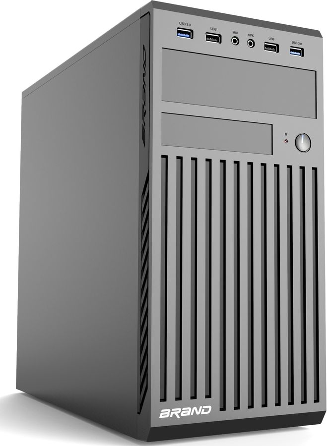 Корпус ACCORD ACC-B202N, mATX, Mini-Tower, 2xUSB 3.0, серый, без БП (ACC-B202N)