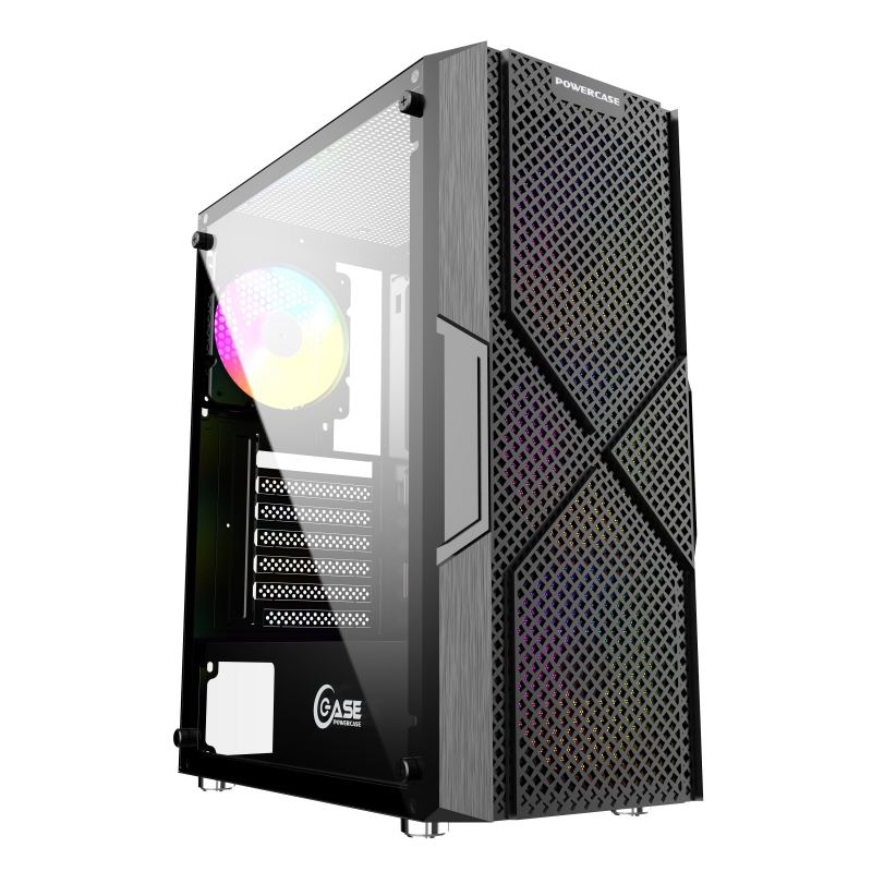 Корпус PowerCase MISTRAL T4B, Midi-Tower, без БП, черный